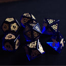 Serpent of Midgard Blue Glass Dice Set