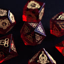 Serpent of Midgard Red Glass Dice Set