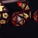 Serpent of Midgard Red Glass Dice Set