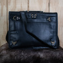 "The Adventurer" Leather Laptop Bag - Large (Black)