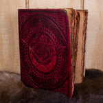 "The Pentacle" Red Spellbook Leather Journal