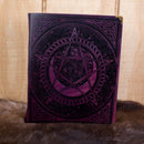 "The Pentacle" Purple Spellbook Leather Journal