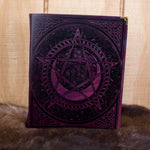 "The Pentacle" Purple Spellbook Leather Journal