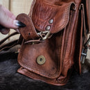 "The Cottage" Leather Mini Backpack - Brown