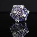 Dragonguard Hollow Metal Dice Set - Purple and Silver