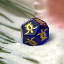 Siren's Song Deep Blue Glass Dice Set