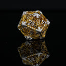 Dragonguard Hollow Metal Dice Set - Gold and Silver