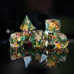 Botanical Gardens Sharp-Edged Resin Dice Set 'PRE-ORDER | SPRING EVENT DEAL'