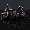 Dragonguard Hollow Metal Dice Set - Crimson and Shadow