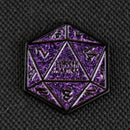 Purple Glitter D20 Pin