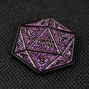 Purple Glitter D20 Pin