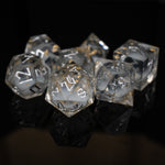 Golden Ashes Liquid Core Dice Set