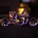 Fabled Mark Purple Glass Dice Set 'PRE-ORDER | SPRING EVENT DEAL'