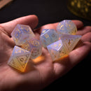 Fabled Mark Opalite Stone Dice Set