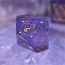 Spellcaster Purple Glass Dice Set