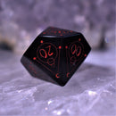 Spellcaster Obsidian Stone Dice Set