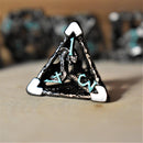 Legends of Valhalla - Black and Blue Hollow Metal Dice Set