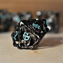 Legends of Valhalla - Black and Blue Hollow Metal Dice Set