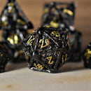 Legends of Valhalla - Black and Gold Hollow Metal Dice Set