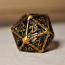 Legends of Valhalla - Golden Brass Hollow Metal Dice Set