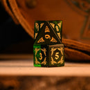 Celtic Green Glass Dice Set - Dice Around the World Collection