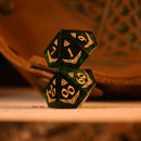 Celtic Green Glass Dice Set - Dice Around the World Collection