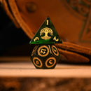 Celtic Green Glass Dice Set - Dice Around the World Collection