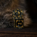 Nordic Black Shattered Glass Dice Set - Dice Around the World Collection