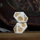 Mongolian White Opal Stone Dice Set - Dice Around the World Collection