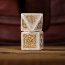 Mongolian White Opal Stone Dice Set - Dice Around the World Collection