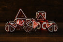 Cleric's Domain Red And White Metal Dice Set