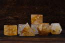 Citrine (Gold) Stone Dice Set