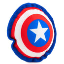 Dog Toy Ballistic Squeaker - Captain America Shield Red White Blue White