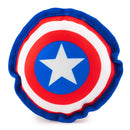 Dog Toy Ballistic Squeaker - Captain America Shield Red White Blue White