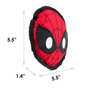 Dog Toy Ballistic Squeaker - Spider-Man Face Red Black White