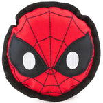 Dog Toy Ballistic Squeaker - Spider-Man Face Red Black White