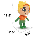 Dog Toy Squeaker Plush - DC Super Friends Collection Chibi Aquaman Full Body Standing Pose