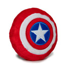 Dog Toy Squeaky Plush - Captain America Shield Red White Blue White