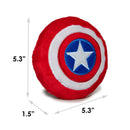 Dog Toy Squeaky Plush - Captain America Shield Red White Blue White