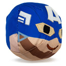 Dog Toy Ballistic Squeaker - Captain America Smiling Face Round Blue