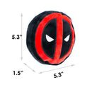 Dog Toy Squeaky Plush - Deadpool Logo Black Red White