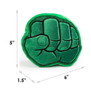 Dog Toy Plush - 6-INCH - Hulk Fist Greens