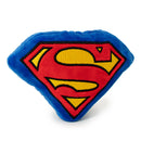 DTPT-SMBB Dog Toy Squeaky Plush - Superman Shield Blue Red Yellow