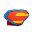 Dog Toy Squeaker Plush - DC League of Super-Pets Superman Dog Krypto the Super Dog Logo with Cape Blue Red Yellow