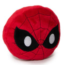 Dog Toy Squeaky Plush - Spider-Man Face Emoji Red Black White