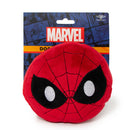 Dog Toy Squeaky Plush - Spider-Man Face Emoji Red Black White