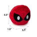 Dog Toy Squeaky Plush - Spider-Man Face Emoji Red Black White