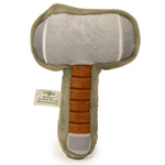 Dog Toy Squeaker Plush - Thor's Hammer Grays Browns