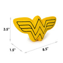 DTPT-WWBS Dog Toy Squeaky Plush - Wonder Woman Logo Icon Yellow Black