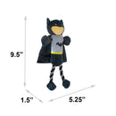 Dog Toy Plush Rope Toy - Batman Body with Black Silver Rope Legs